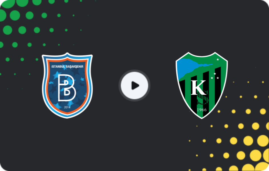 Where to watch Istanbul Basaksehir — Kocaelispor, Süper Lig, 31.10.2025