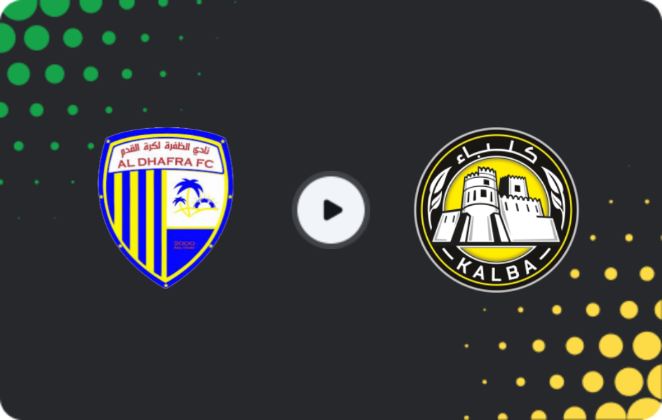 Where to watch Al-Dhafra — Al-Ittihad Kalba, Pro League, 01.11.2025