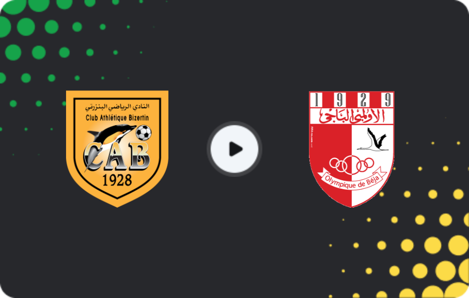 Where to watch CA Bizertin — Olympique Béja, Ligue 1, 02.11.2025