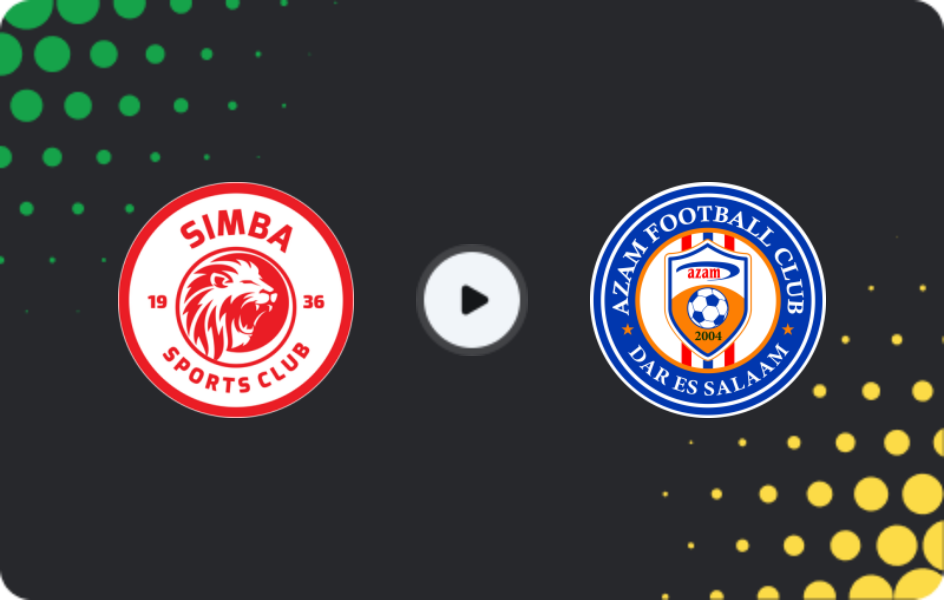 Where to watch Simba — Azam, Ligi kuu Bara, 07.12.2025