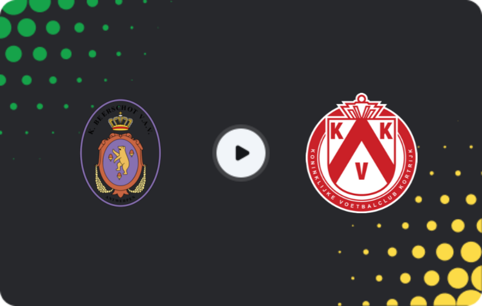 Where to watch Beerschot Wilrijk — Kortrijk, Challenger Pro League, 02.11.2025