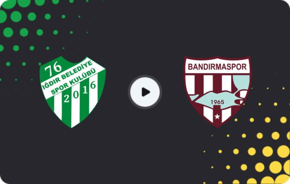 Where to watch Iğdır — Bandırmaspor, TFF First League, 03.11.2025
