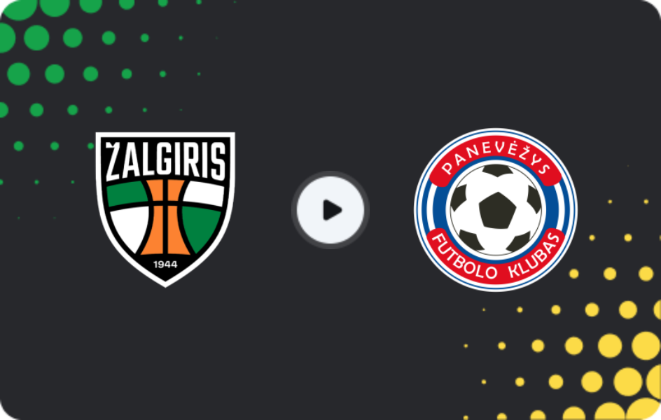 Where to watch Kauno Žalgiris — Panevėžys, A Lyga, 02.11.2025