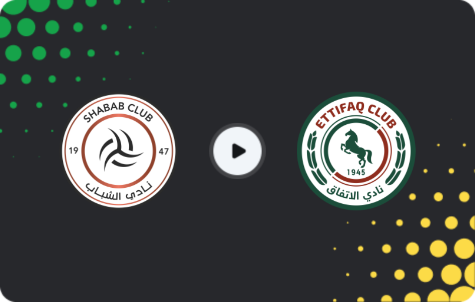Where to watch Al Shabab — Al-Ettifaq, Pro League, 08.11.2025