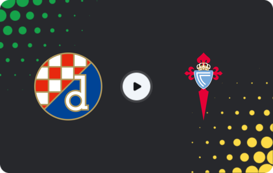 Where to watch Dinamo Zagreb — Celta, Europa League, 06.11.2025