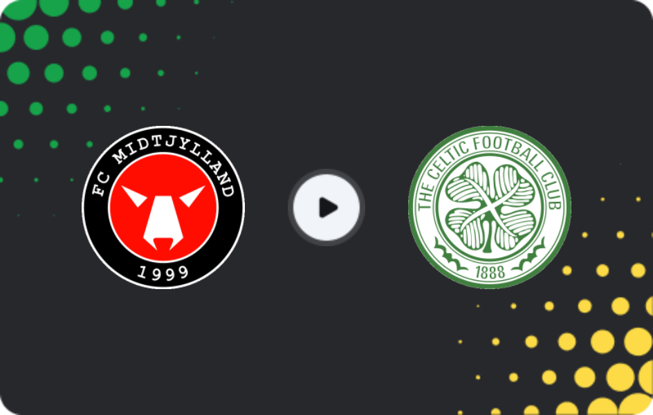 Where to watch Midtjylland — Celtic, Europa League, 06.11.2025