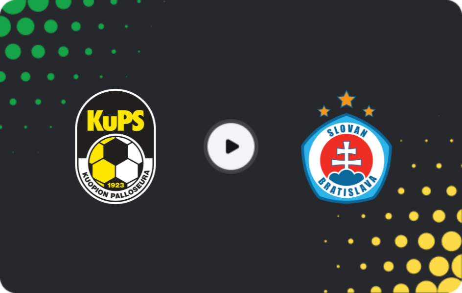 Where to watch KuPS — Slovan Bratislava, Conference League, 06.11.2025