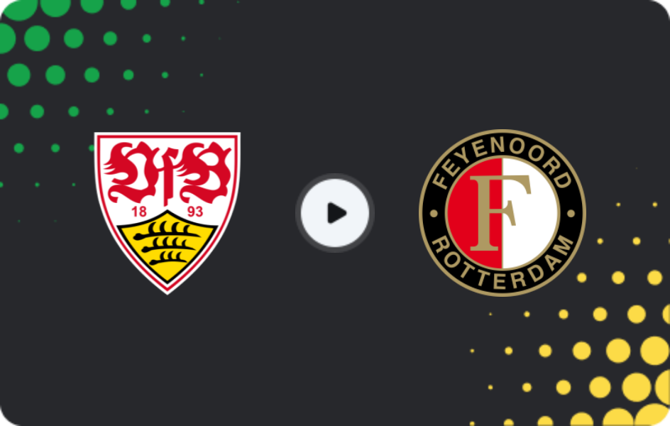 Where to watch Stuttgart — Feyenoord, Europa League, 06.11.2025