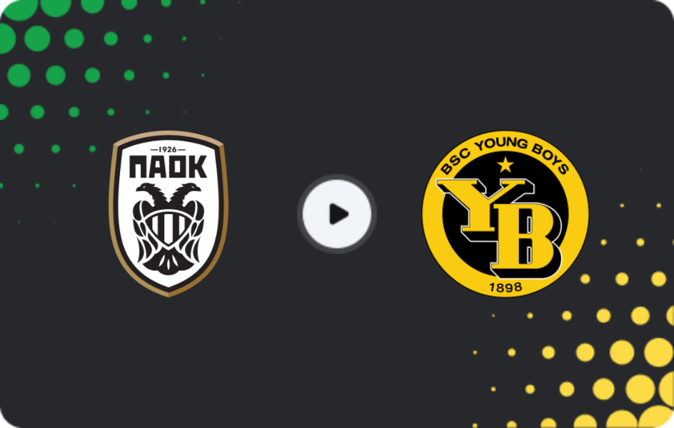 Where to watch PAOK — Young Boys, Europa League, 06.11.2025