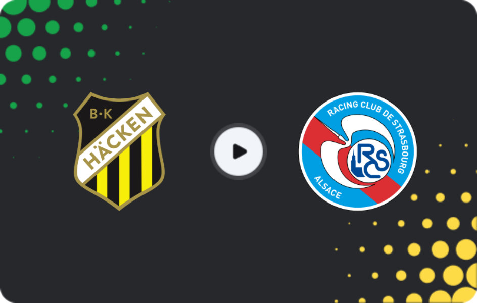 Where to watch Hacken — Strasbourg, Conference League, 06.11.2025