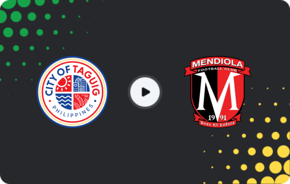 Where to watch Taguig — Mendiola, PFL, 08.11.2025