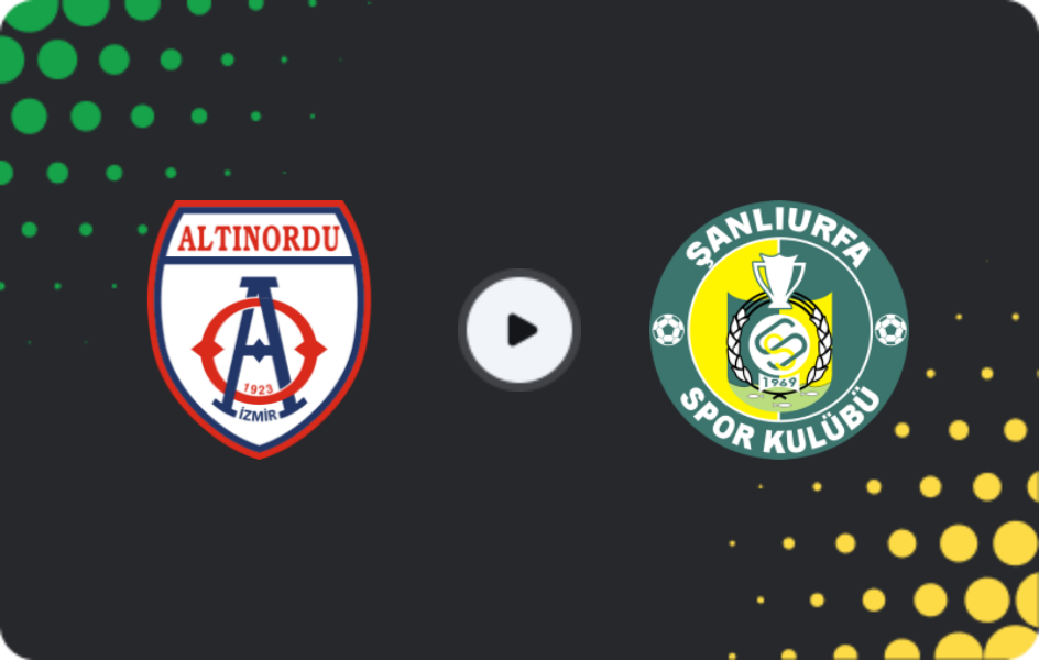 Where to watch Altınordu — Şanlıurfaspor, 2. Lig, 08.11.2025