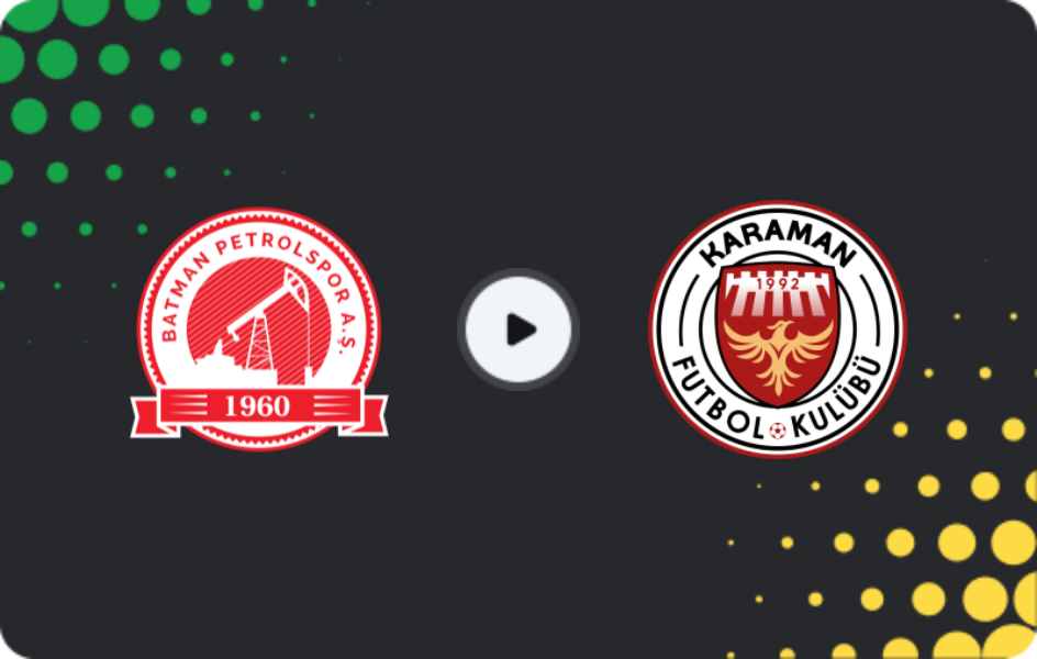 Where to watch Batman Petrolspor — Karaman FK, 2. Lig, 08.11.2025