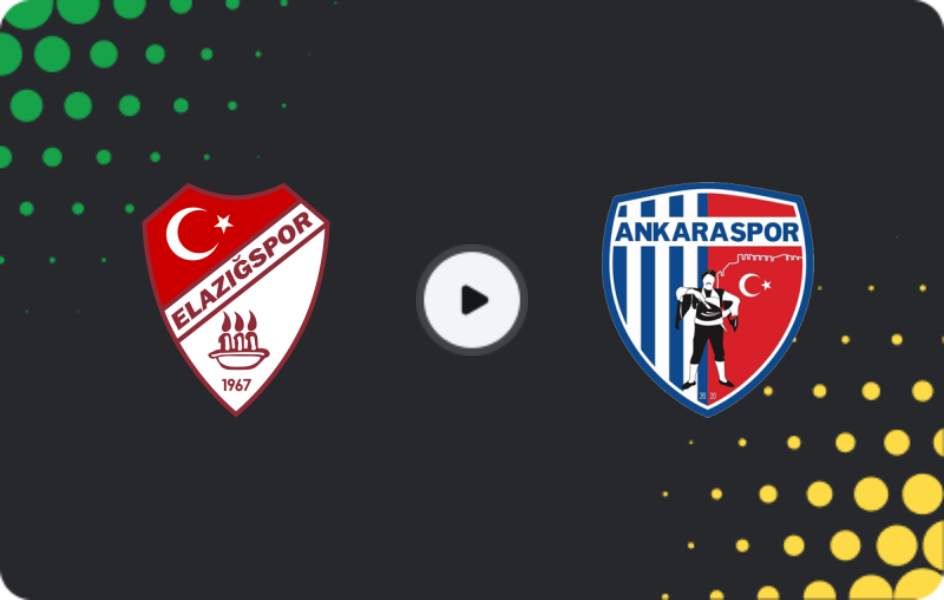 Where to watch Elazığspor — Ankaraspor, 2. Lig, 08.11.2025