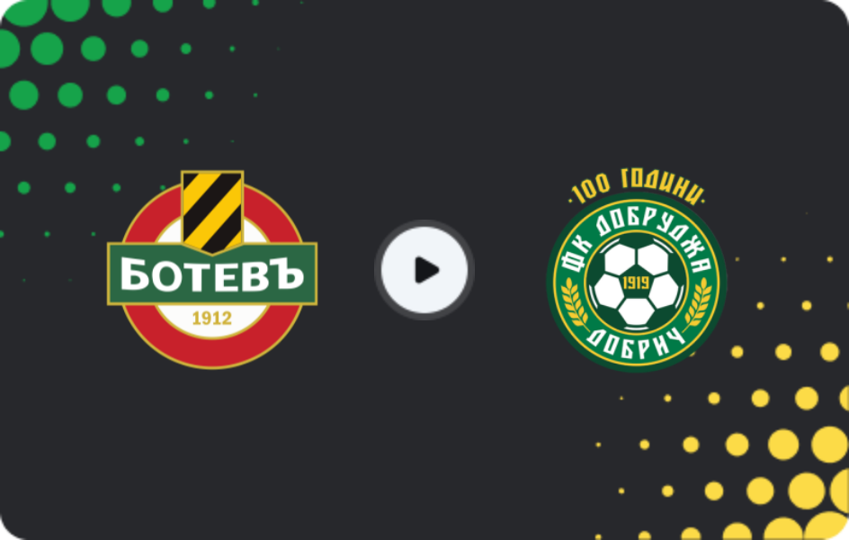 Where to watch Botev Plovdiv — Dobrudzha, First League, 07.11.2025