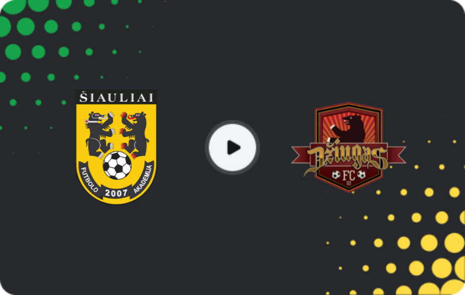Where to watch Šiauliai — Džiugas Telšiai, A Lyga, 08.11.2025