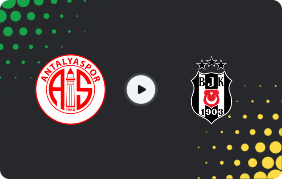 Where to watch Antalyaspor — Besiktas, Süper Lig, 08.11.2025