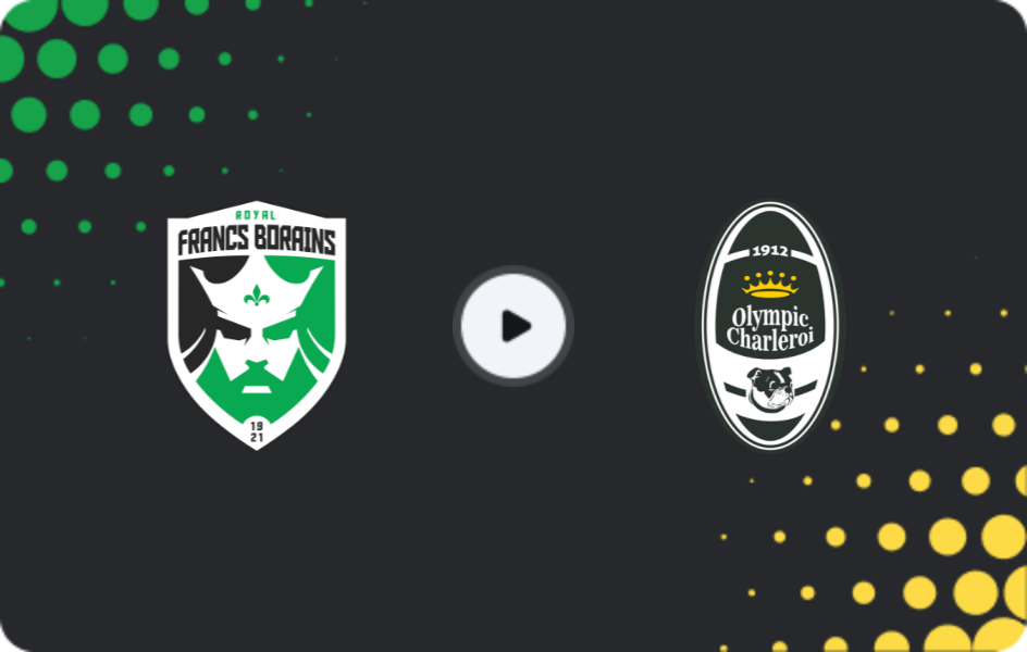 Where to watch Francs Borains — Olympic Charleroi, Challenger Pro League, 09.11.2025