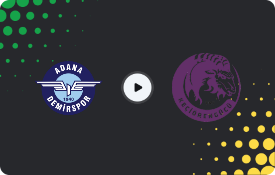 Where to watch Adana Demirspor — Keçiörengücü, TFF First League, 09.11.2025