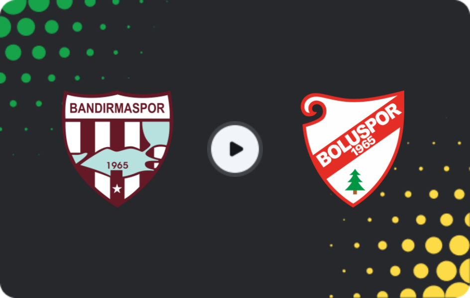 Where to watch Bandırmaspor — Boluspor, TFF First League, 08.11.2025