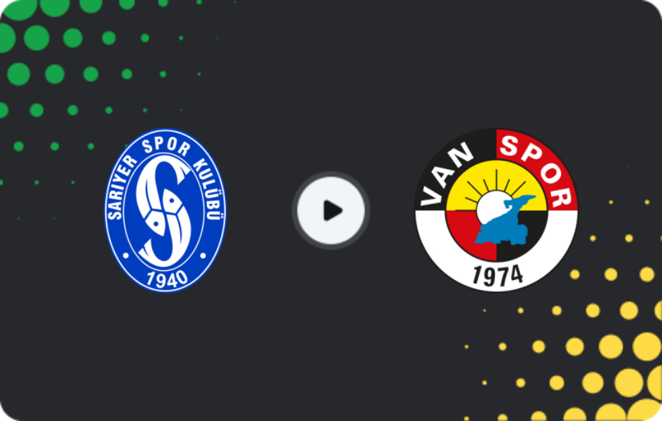 Where to watch Sarıyer — Vanspor, TFF First League, 07.11.2025