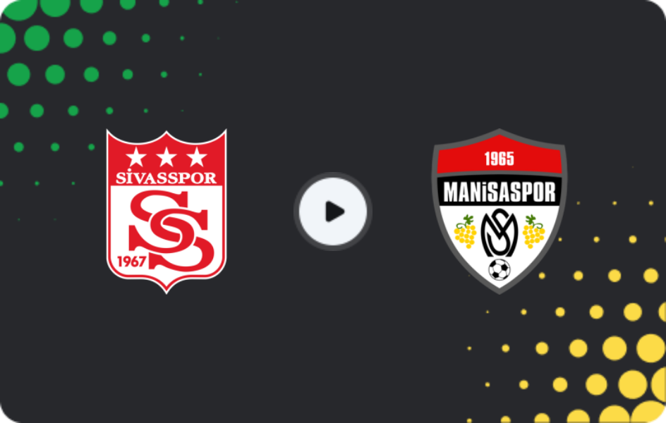 Where to watch Sivasspor — Manisa, TFF First League, 08.11.2025