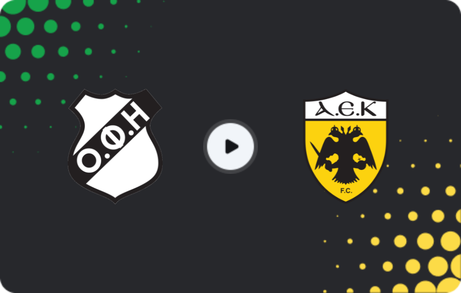 Where to watch OFI — AEK Athens, Super League, 09.11.2025