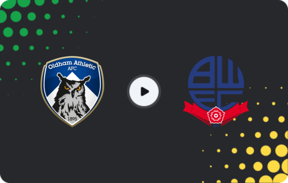 Where to watch Oldham — Bolton Wanderers, EFL Trophy, 11.11.2025