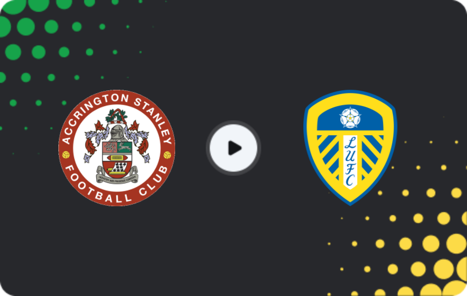 Where to watch Accrington Stanley — Leeds United U21, EFL Trophy, 11.11.2025