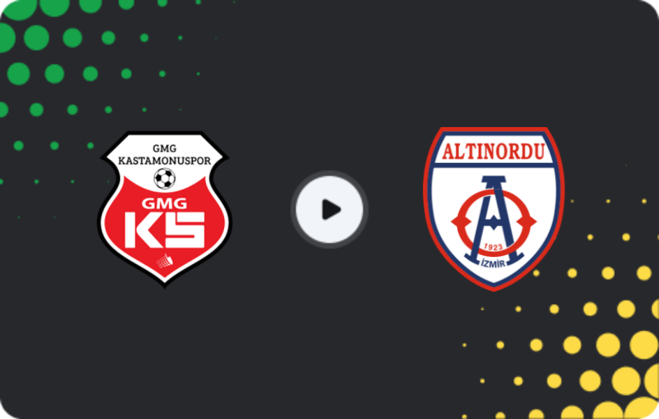 Where to watch Kastamonuspor — Altınordu, 2. Lig, 26.11.2025