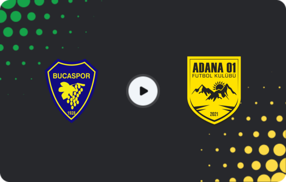 Where to watch Bucaspor — Adana 01 FK, 2. Lig, 26.11.2025