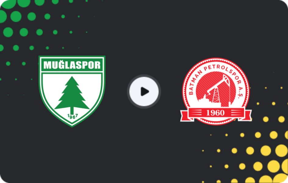 Where to watch Muğlaspor — Batman Petrolspor, 2. Lig, 07.12.2025