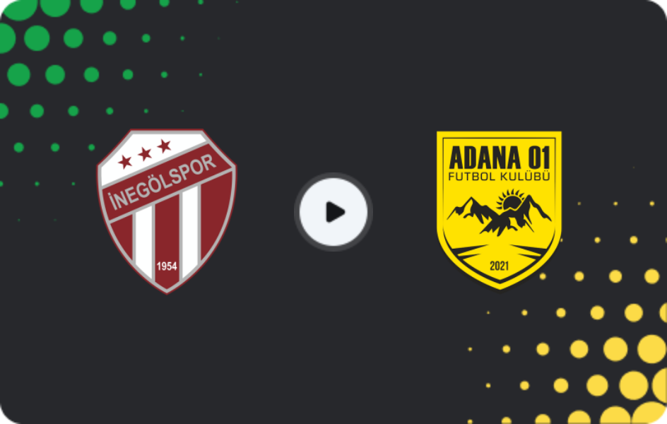 Where to watch İnegölspor — Adana 01 FK, 2. Lig, 06.12.2025
