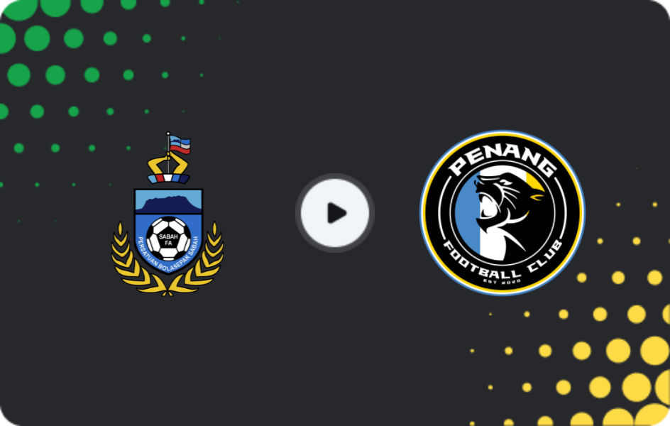 Where to watch Sabah FK — Penang, Super League, 23.11.2025