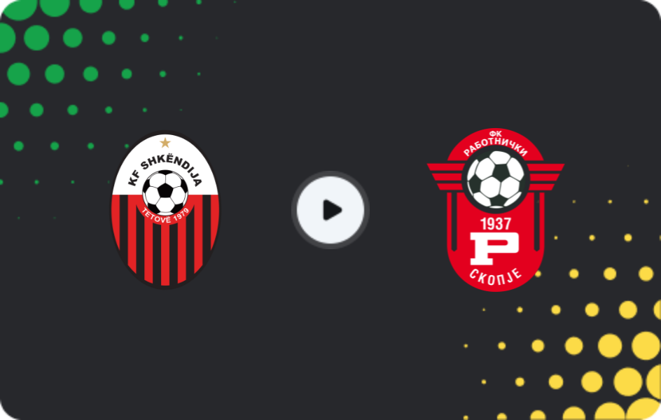 Where to watch Shkendija — Rabotnicki, First League, 23.11.2025