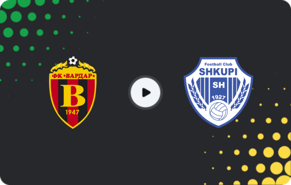 Where to watch Vardar Skopje — Shkupi, First League, 23.11.2025