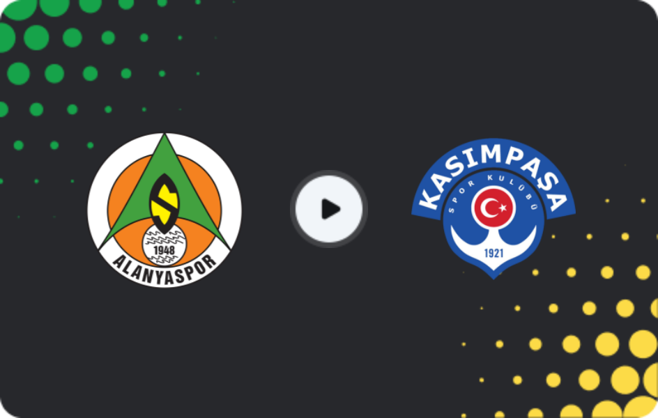 Where to watch Alanyaspor — Kasimpasa, Süper Lig, 23.11.2025