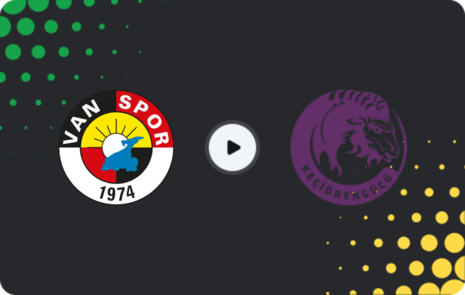 Where to watch Vanspor — Keçiörengücü, TFF First League, 23.11.2025