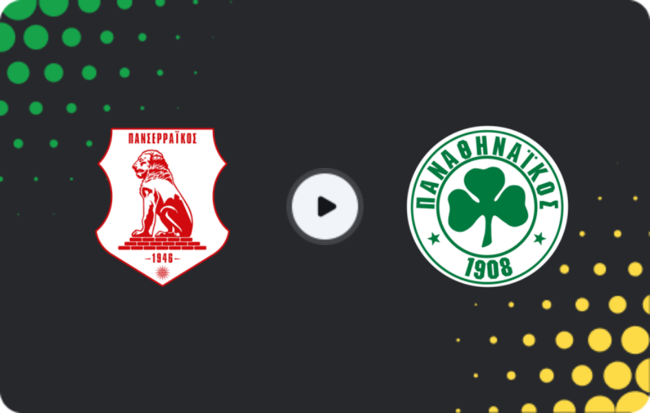 Where to watch Panserraikos — Panathinaikos, Super League, 23.11.2025