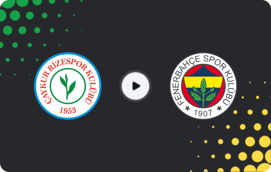 Where to watch Rizespor — Fenerbahce, Süper Lig, 23.11.2025