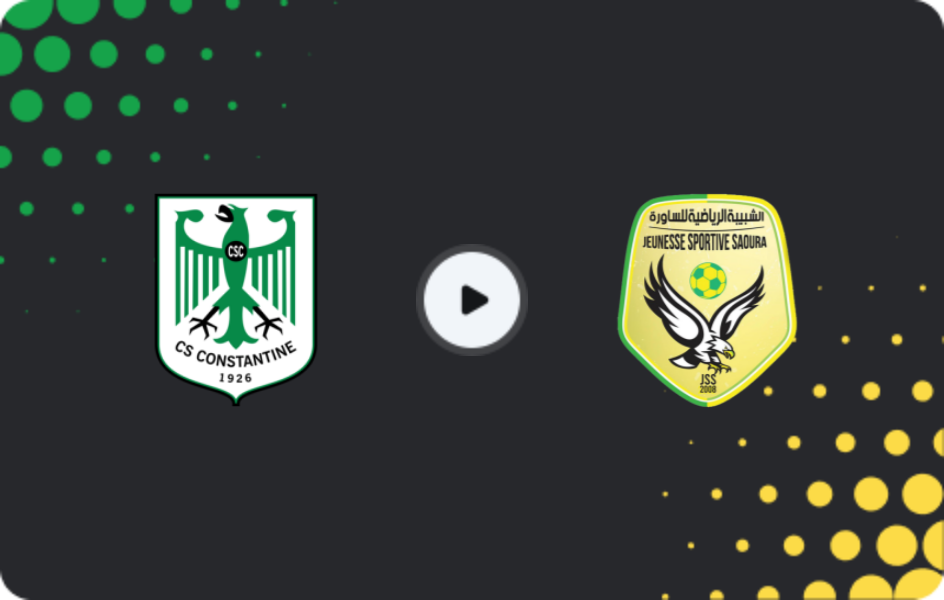 Where to watch CS Constantine — JS Saoura, Ligue 1, 10.01.2026