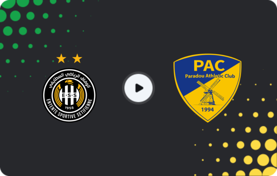 Where to watch ES Setif — Paradou AC, Ligue 1, 08.01.2026