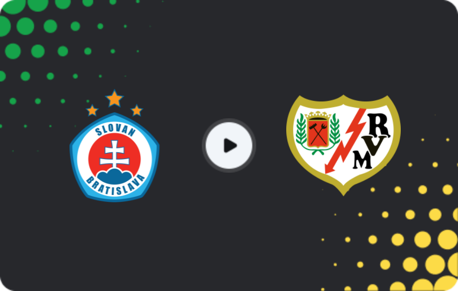 Where to watch Slovan Bratislava — Rayo Vallecano, Conference League, 27.11.2025
