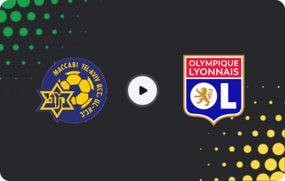 Where to watch Maccabi Tel Aviv — Lyon, Europa League, 27.11.2025