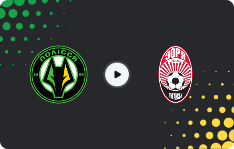 Where to watch Polissya — Zorya Luhansk, Premier League, 29.11.2025