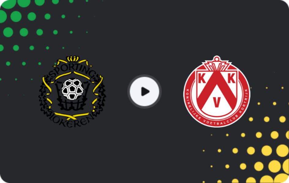 Where to watch Lokeren-Temse — Kortrijk, Challenger Pro League, 29.11.2025