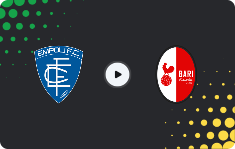 Where to watch Empoli — Bari, Serie B, 29.11.2025