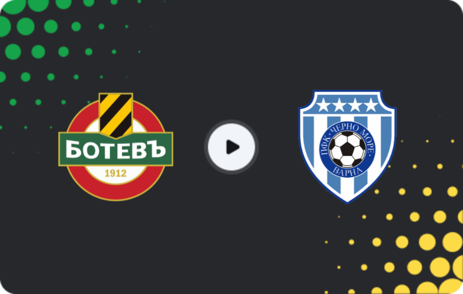 Where to watch Botev Plovdiv — Cherno More Varna, First League, 29.11.2025