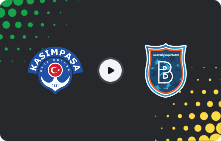Where to watch Kasimpasa — Istanbul Basaksehir, Süper Lig, 29.11.2025