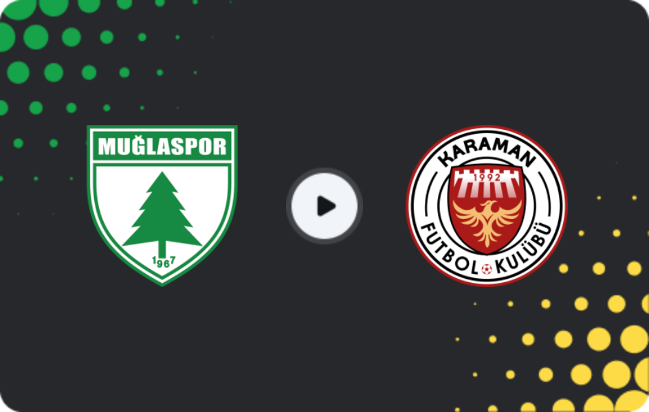 Where to watch Muğlaspor — Karaman FK, 2. Lig, 16.12.2025